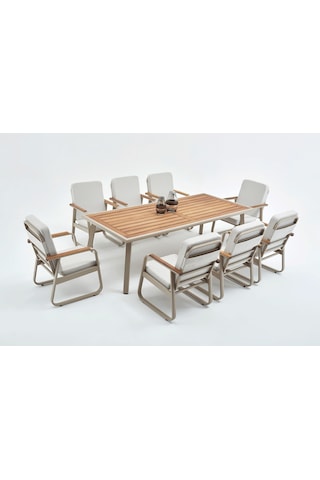 Erinöz Milano Masa Bella Sandalye Takımı - Kum Rengi - 100x230cm Kum Rengi