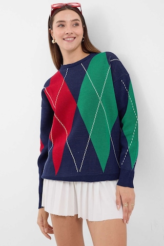 Gabria Baklava Desen Kazak Lacivert