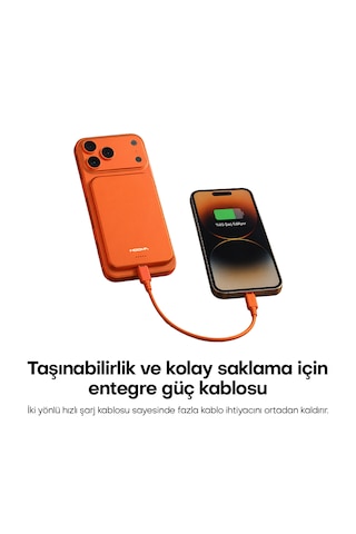 Hooma Magpulse 3 Slim 3000 Mah Powerbank Turuncu Hooma