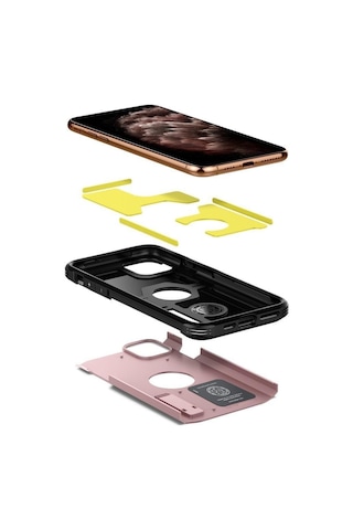 Spigen Apple Uyumlu iPhone 11 Pro İle Kılıf Tough Armor Xp Rose Gold
