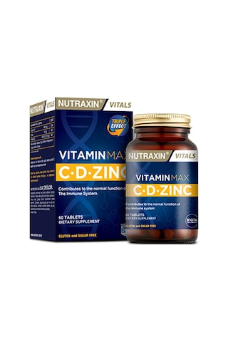 Nutraxin Vitamin Max C.D Çinko 2 x 60 Tablet