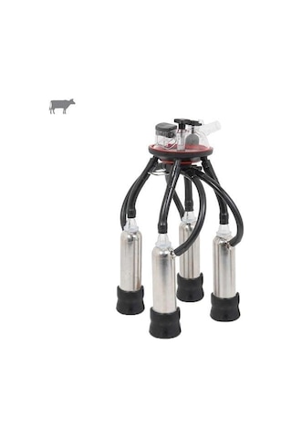 Melasty Süt Sağma Makinesi 240 Cc Sağım Demeti Paslanmaz Kılıf/colay Ø21 Kısa Meme Lastiği-kauçuk -2572