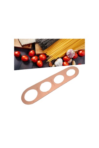 Suntek Paslanmaz Çelik Spagetti Ölçme Aracı Makarna Cetveli Gül Altın