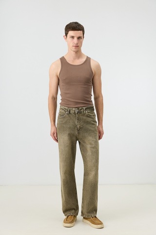 Antioch Relax Fit Erkek Jean Haki
