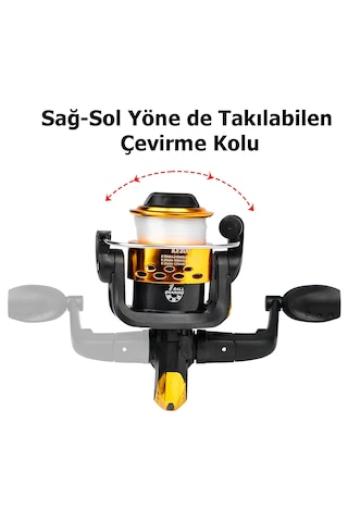 Techtic Olta Makarası Ak200 5bb Olta Makinası Misinalı 5 Diş