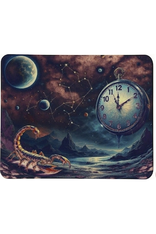 Akrep Burcu Desenli Tip Kaymaz Taban Optik Bilgisayar Notebook Burçlar Mouse Pad Mauspad 17x 21 Cm