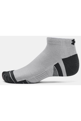 Under Armour Unisex UA Performance Tech 3’lü Paket Low Cut Çorap 1379504-011 Gri - Siyah