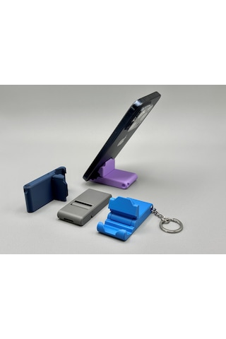 Mini Telefon Standı&anahtarlık Mavi