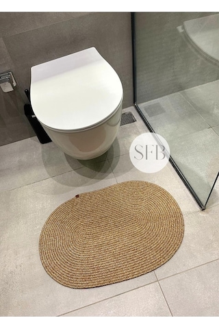 Home Turko Klozet Önü Paspası 40x60cm, Banyo Paspası, Küçük Paspas, Klozet Paspas, Vintage Paspas, Bohem Paspas H Diğer