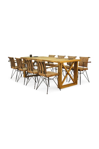 Neiwel Vean Doğal Ahşap Toplantı Masası x 80 x 140 Açık Ceviz