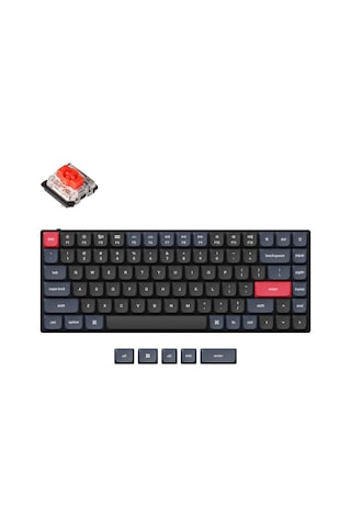 Kechron S1-A1 QMK Custom Gateron Low Profile Red Switch White Backlight Mekanik Klavye