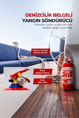2 Kg Abc Yangın Söndürücü Tse Muayene Uyumlu Ce Tekne Araç