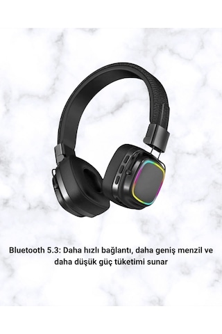 Znv Zenvia Mey İthalat Renkli Işık Efektli Bluetooth 5.3 Müzik Kulaklığı Znv2025 Cmn