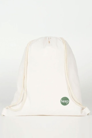 Heep Krem 35x40 Cm Unisex Ham Bez Büzgülü Sırt Ayakkabı Çantası Natural