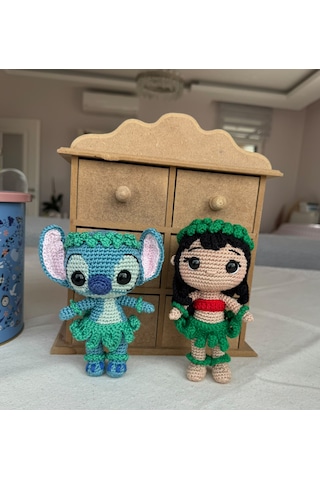 Amigurumi Lılo Ve Stıtch Hediye Seti 15 Cm