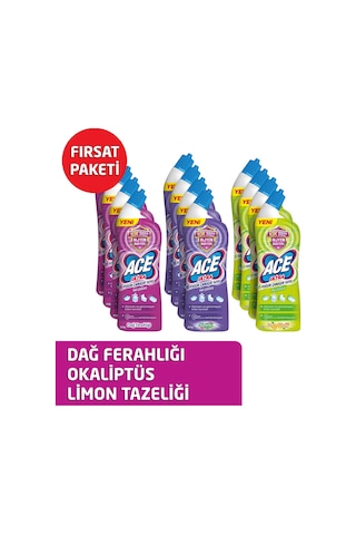 Ace Ultra Yoğun Kıvamlı Çamaşır Suyu Fırsat Paketi 12 x 750 ML