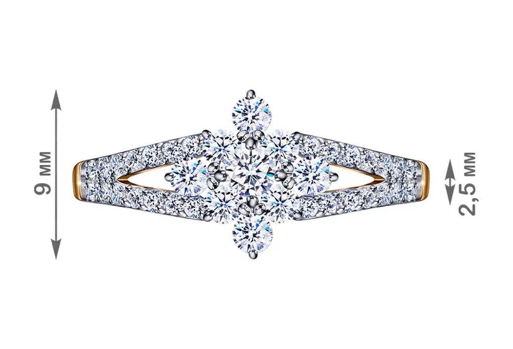 Veronika Jewelry Factory 925 Ayar Gümüş Pırlantalı Yüzük 420758732 Altın