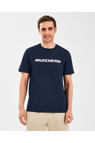 Skechers M Lightweight Graphic Tee T-shirt Erkek Lacivert Tshirt S2510169-410 Lacivert