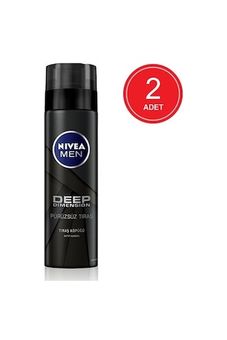 Nivea Men Deep Dimension Pürüzsüz Tıraş Köpüğü 2 x 200 ML