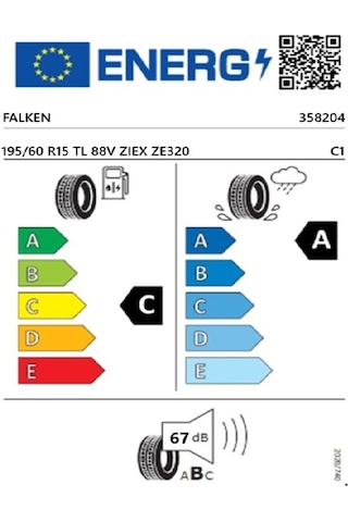 Falken 195/60R15 TL 88V Zıex Ze320 Yaz Lastiği 2025