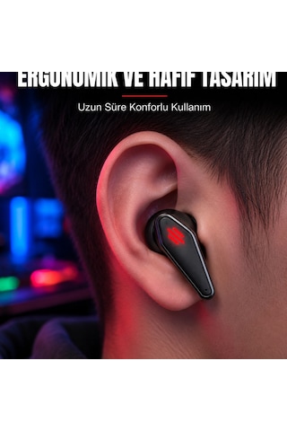 Led Işıklı Kablosuz Kulaklık Ergonomik Tasarım Yeni Nesil 00