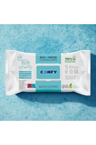 Confy Yüzey Temizlik Mendili Çamaşır Suyu Ferahlığı 2'li
