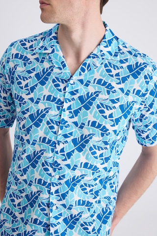 Twn Slim Fit Mavi Baskılı %100 Pamuklu Gömlek 2ec02ap313130 Çok Renkli