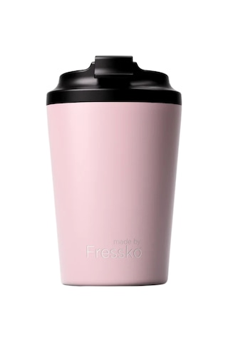 Made By Fressko Camino Yeniden Kullanılabilir Kahve Bardağı, Yalıtımlı Termal Kupa, 340 Ml, Açık Pembe