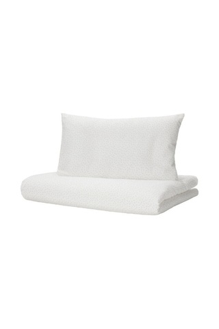 Ikea Elen Tek Kişilik Nevresim Takımı 110 X 125 Cm Beyaz - Gri