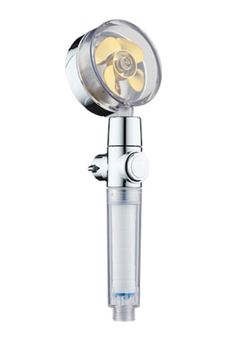 Kosona Altın Turbofanlı El Duşu - Filtreli Şeffaf Gövde, Akış Ayarlı, Tek Tuşlu Durdurma, 60 Yukarı-aşağı 360 Sağa-sola Döner Altın