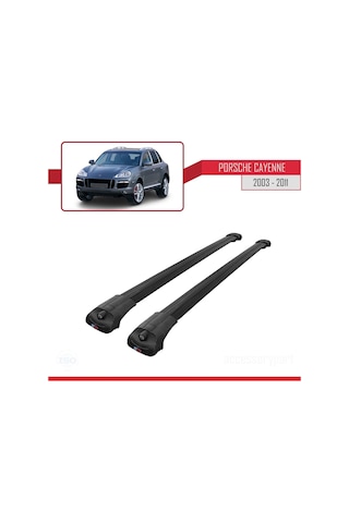 Porsche Cayenne 2003-2011 Arası İle Uyumlu Ace-1 Ara Atkı Tavan Barı Siyah