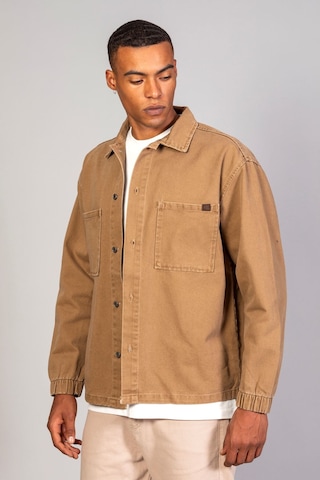 Little Cup Jeans Co Erkek Gömlek Model Oversize Denim Camel Ceket