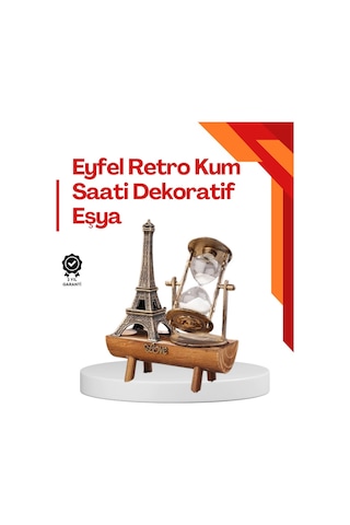 Masa Üstü Ahşap Kum Saati - Dekoratif Dayanıklı Ve Şık