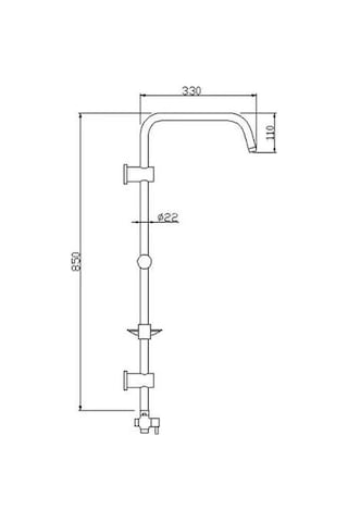 Tema Rain Yeni Tondo Tepe Duş Seti 53230 Krom
