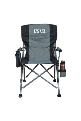 Oslo Lüks Katlanabilir Kamp Sandalyesi Gri