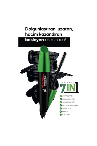 New Well Bio-Herbal 7In1 Bitkisel Mascara Siyah