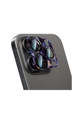 Apple Uyumlu iPhone 16 Pro Caseworld Crystal Color Serisi Full Kamera Lens Koruyucu Mor