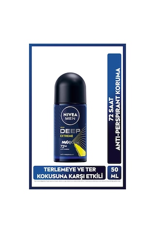 Nivea Men Deep Extreme Maxxtech 72 Saat Erkek Roll-On Deodorant 50 ML