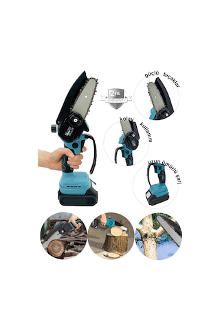 Moonshop 128 Vf 12 Ah Çift Bataryalı Şarjlı El Testeresi Çift Pal