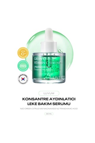 Niacinamide Tranexamic Acid Etkili Leke Ve Aydınlatıcı Bakım Green Citrus Vitamin C Serum Plus
