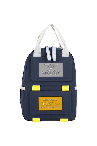 Cae Club Kadın Sırt Çantası Yandan Cepli Su Geçirmmez Kumaş Lacivert