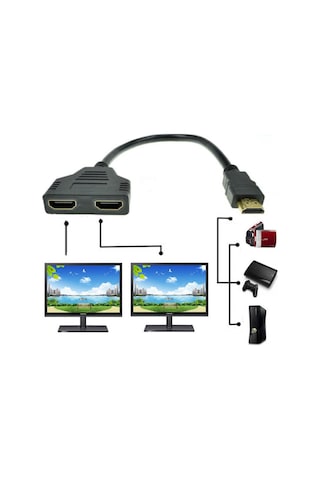 SpeedUF 2 Port Hdmi Splitter Switch Çoklayıcı Çoklu Ekran