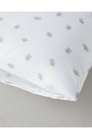English Home Soft Daisy Kolay Ütülenir 2'li Yastık Kılıfı 50x70 Cm Mavi