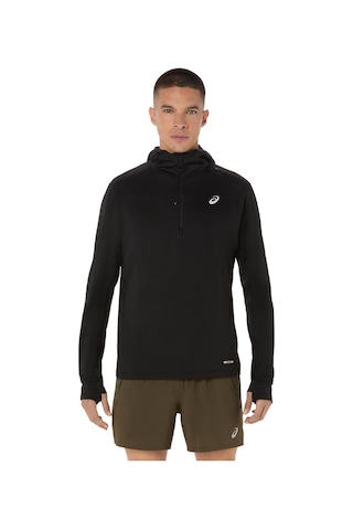 Asics Road Wınter Ls Hoodıe Erkek Siyah Beyaz Sweatshirt 2011d359-001