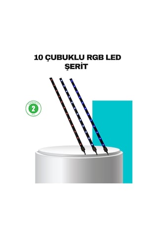 Muratech Led Meteor Yağmur Işığı 10 Adet Çubuk Kayan Yıldız Efektli