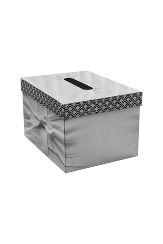 40x30x25 - Düğün Takı Kutusu - 1 Adet Düğün,nişan,kına Takı Sandık Kutusu Beyaz