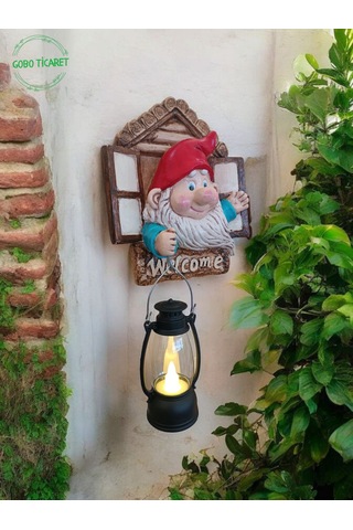 Fenerli Welcome Cücesi Dekoratif Kapı Ve Duvar Süsü Kırmızı