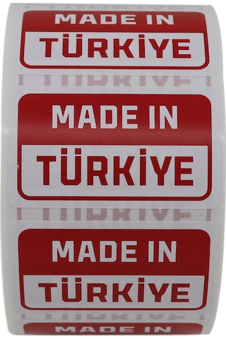 Made İn Türkiye Baskılı Kuşe Etiket 50mm X 30mm 1000 Adet