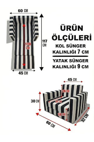 Çocuk Koltuğu Komple Sünger Katlanabilir Yataklı Minder Yatak 0-4 Yaş Siyah Beyaz Taraftar Desen Standart
