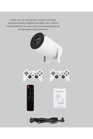 Kablosuz Projeksiyon Cihazı 4k Hdmı Usb Oyun Uyumlu Xuuczzzm300max-2-1